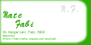 mate fabi business card